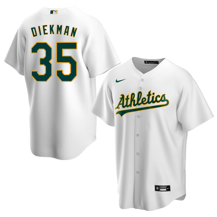 Nike Men #35 Jake Diekman Oakland Athletics Baseball Jerseys Sale-White